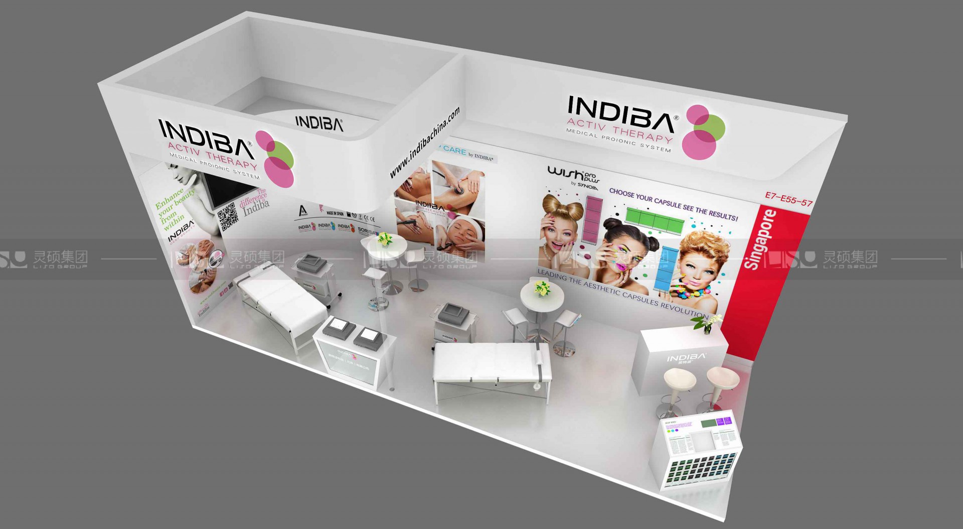 英特波-美容展展臺設(shè)計案例