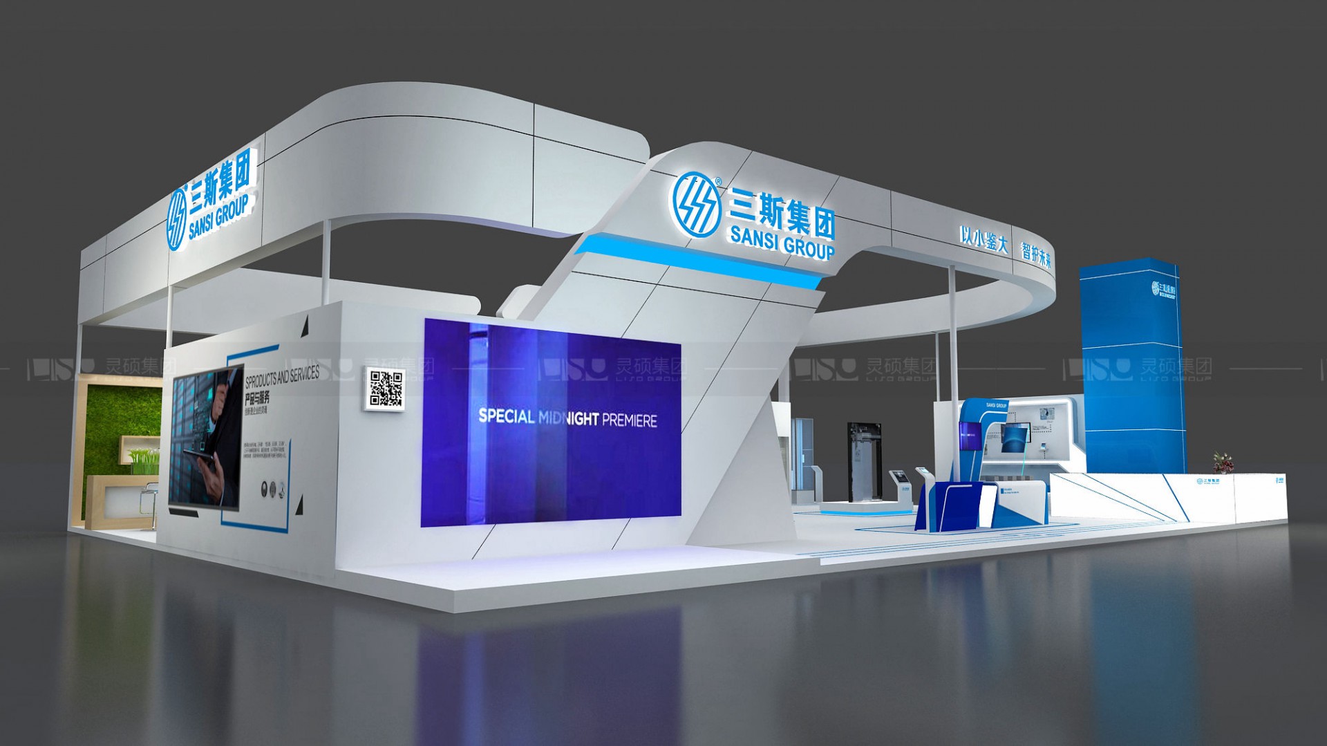 三斯-電梯展展臺(tái)設(shè)計(jì)案例