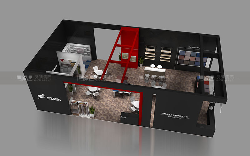 昆達(dá)-地材展臺(tái)設(shè)計(jì)搭建案例