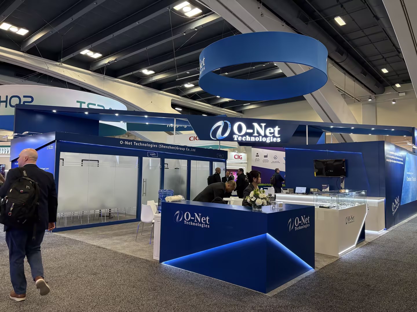 美國展臺設(shè)計搭建（光纖通訊展）